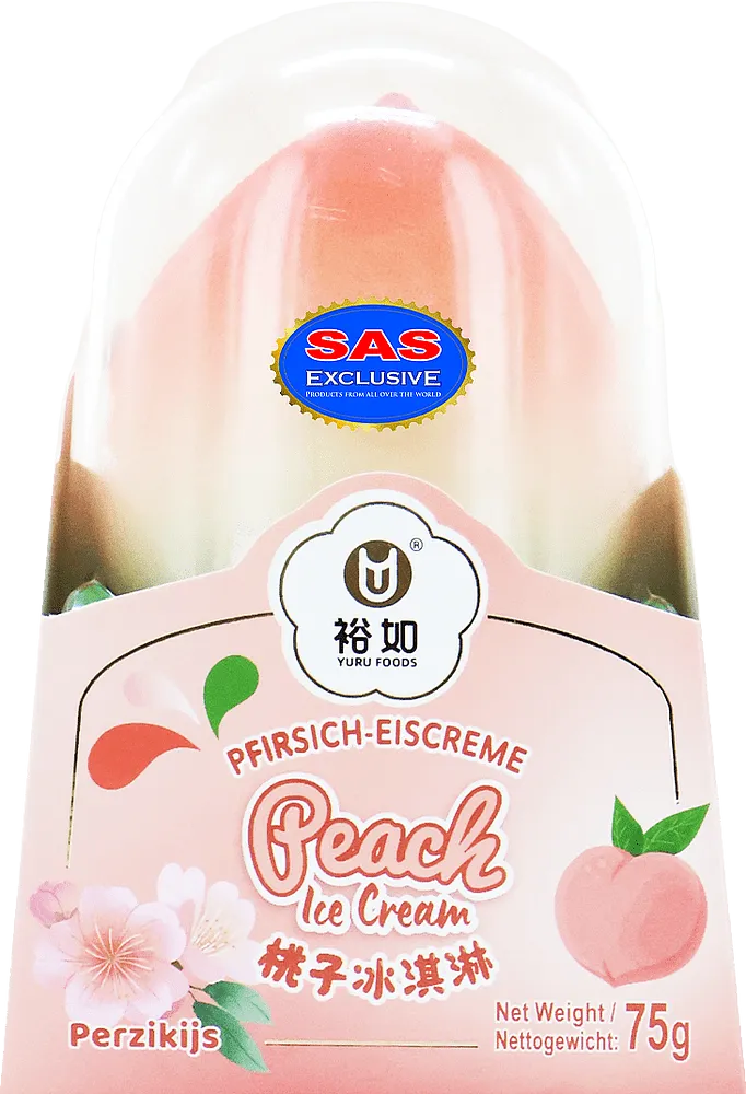Peach ice-cream "Yuru Foods Peach" 75g
