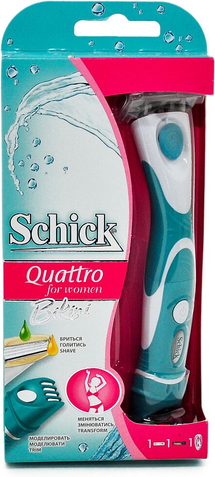 Бритвенный станок "Schick  Quatro Bikini" для женщин 