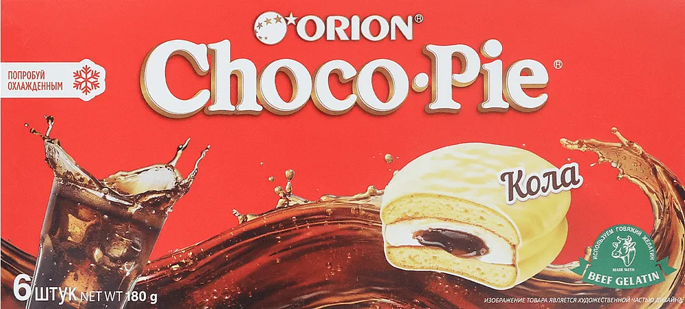 Թխվածքաբլիթ կոլայի «Orion Choco Pie Кола» 180գ
