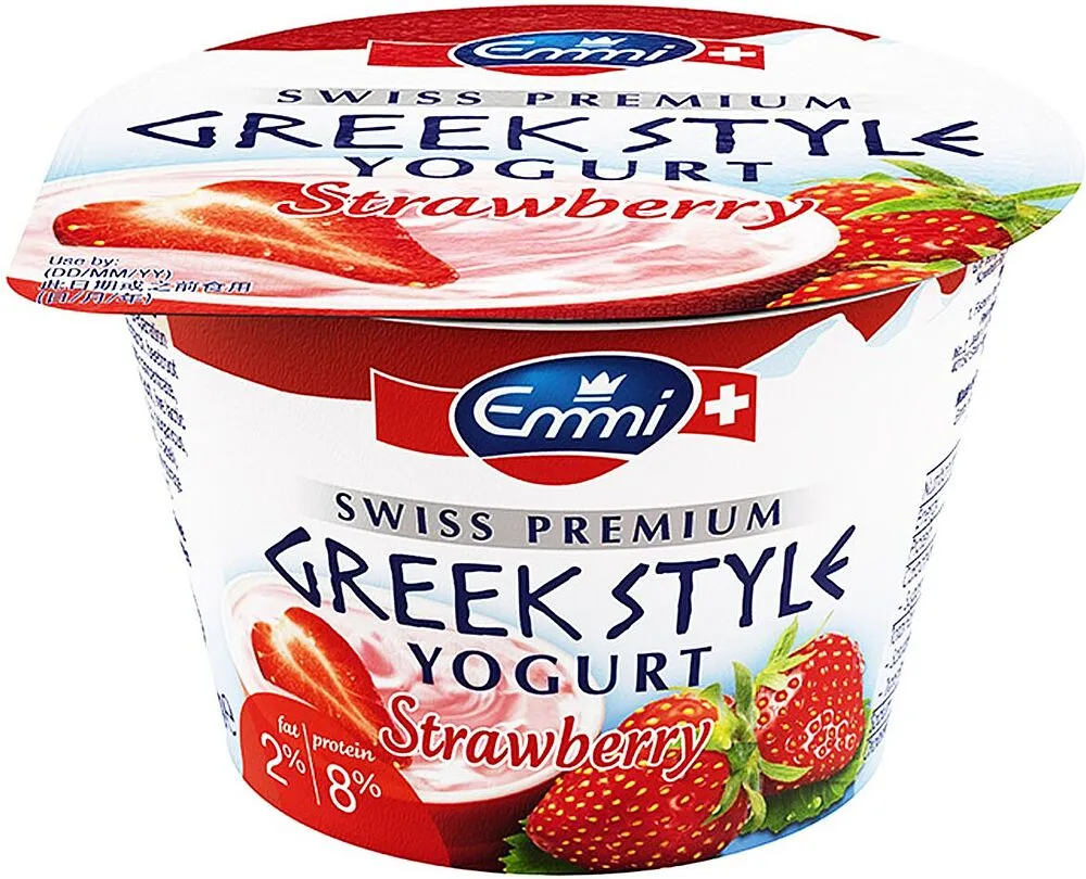 Yogurt with strawberry "Emmi Greek Style " 150g,  richness:2%