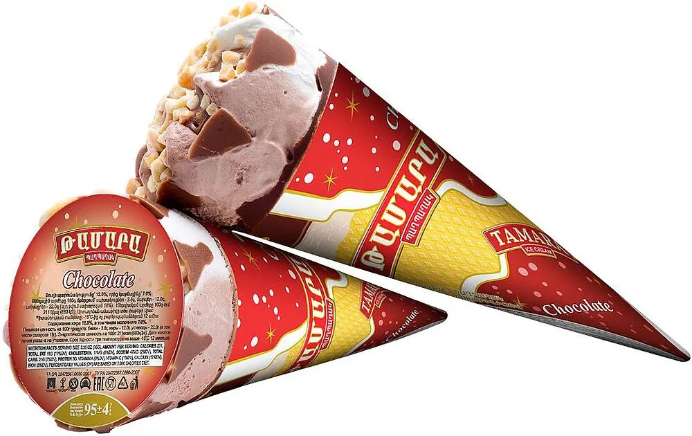 Chocolate ice cream "Tamara Cone" 95g