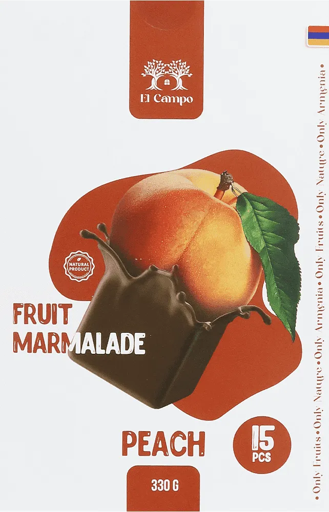Մարմելադ դեղձի ջնարակապատ «El Campo Peach» 330գ
