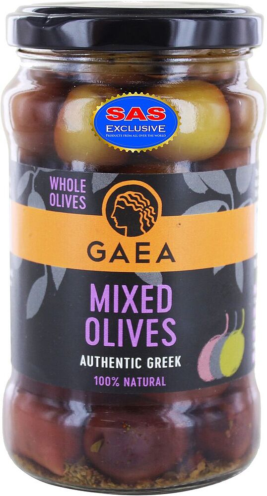 Оливки черные и зеленая каламата "Gaea" 300г
