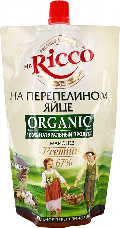 Մայոնեզ լորի ձվով «Mr. Ricco Organic» 220մլ