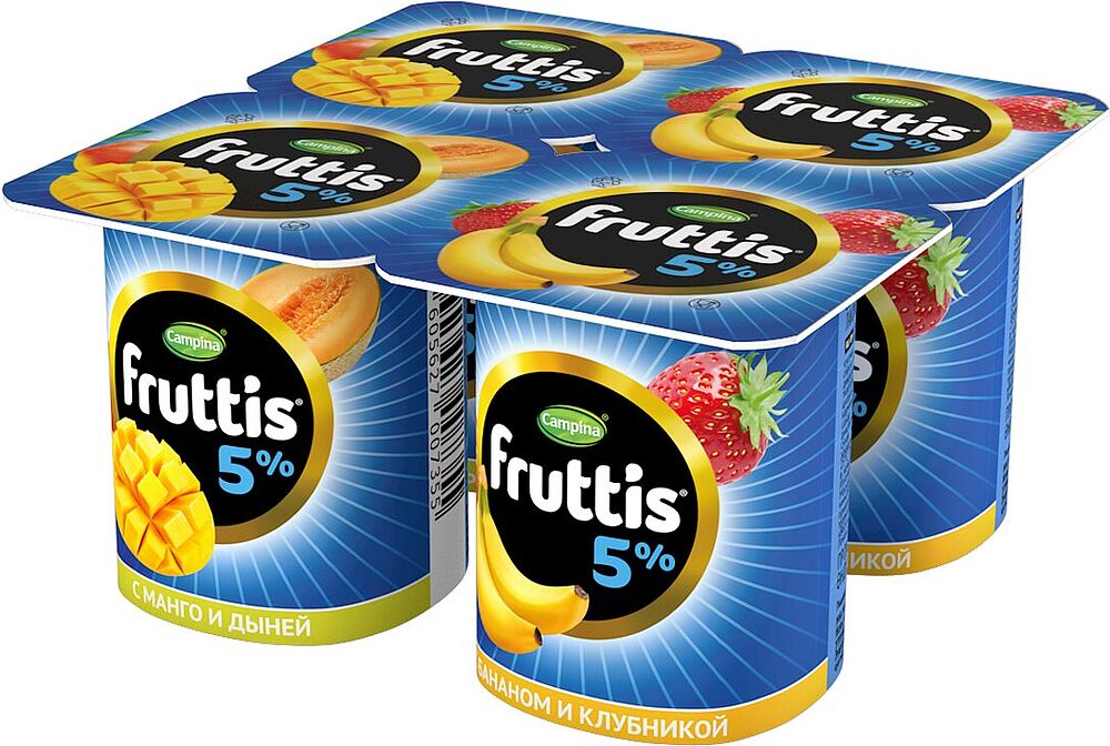 Fruit yoghurt product "Campina Fruttis" 115g, richness: 5%