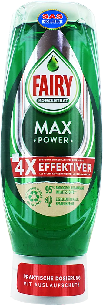 Dishwashing liquid "Fairy Max Power" 545ml
