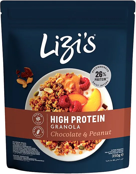 Գրանոլա «Lizis Granola High Protein Chocolate & Peanut» 350գ
