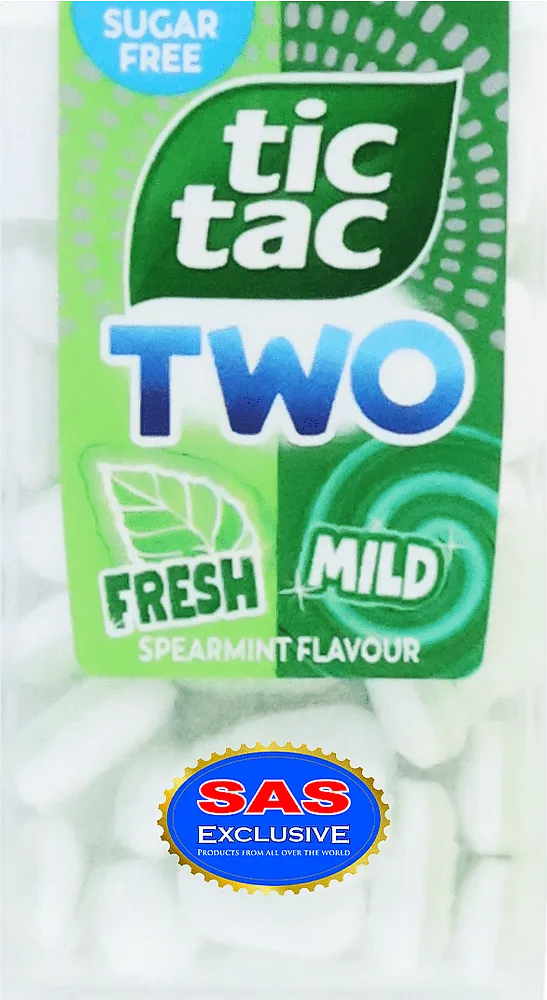 Mint flavored drops "Tic Tac Two Fresh Mild Spearmint" 38.5g 