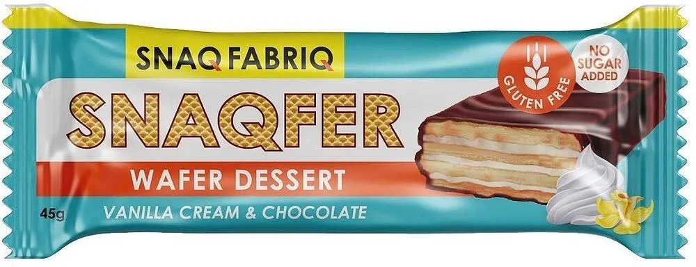 Protein bar with vanilla cream & chocolate "Snaq Fabriq wafer" 45g