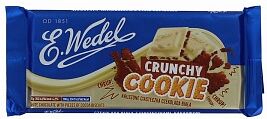 White chocolate bar with cookies 