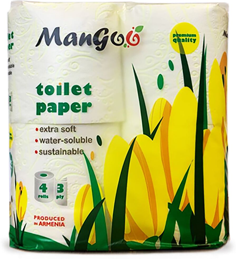 Туалетная бумага "Mangoo Extra Soft" 4 шт