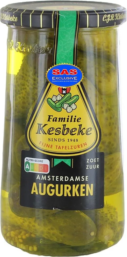 Pickled cucumbers "Familie Kesbeke" 720g
