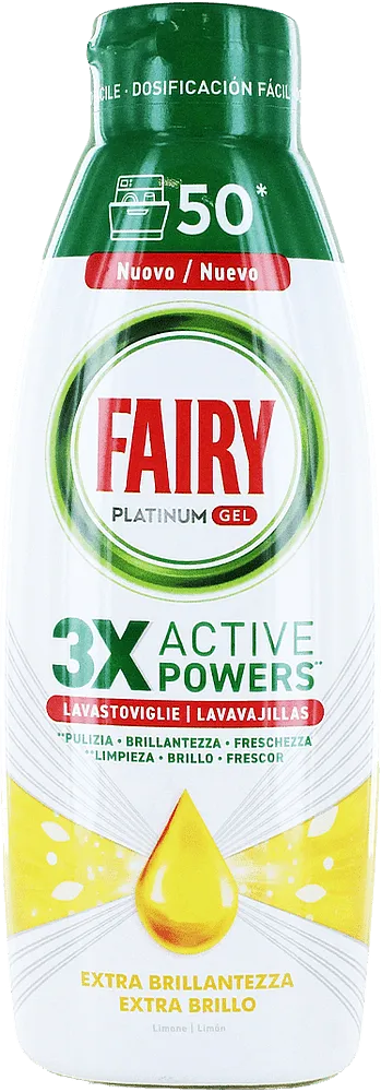 Dishwasher liquid "Fairy Platinum" 900ml
