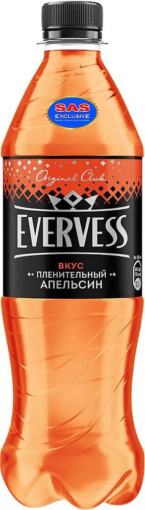 Refreshing carbonated drink "Evervess" 0.5l Orange