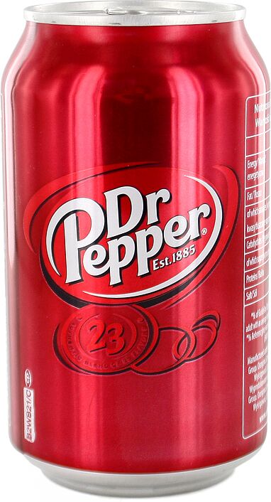 Զովացուցիչ գազավորված ըմպելիք մրգային «Dr. Pepper» 0.33լ 