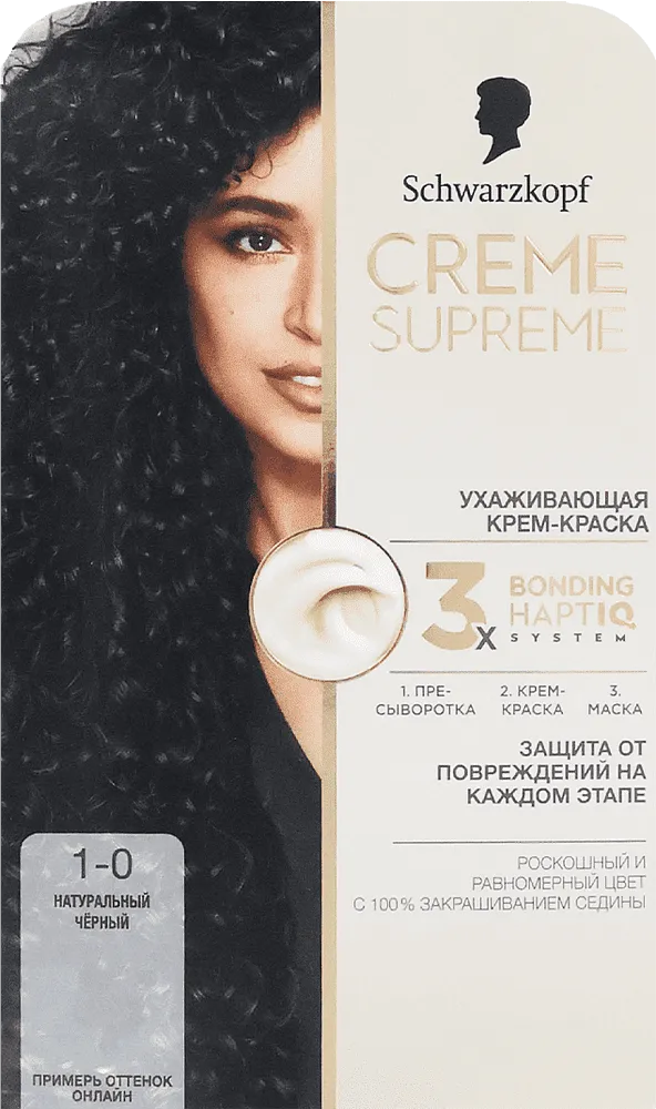 Մազի ներկ «Schwarzkopf Creme Supreme» №1-0

