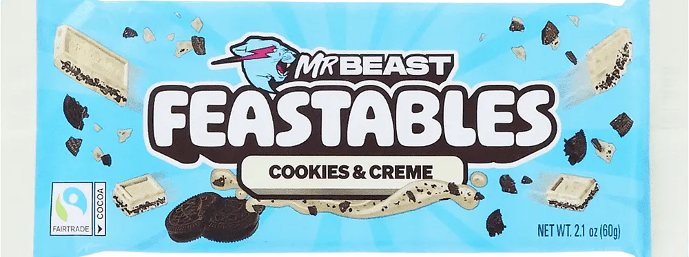 Chocolate bar with cookies & cream "Mr Beast Feastables Cookies & Cream" 60g