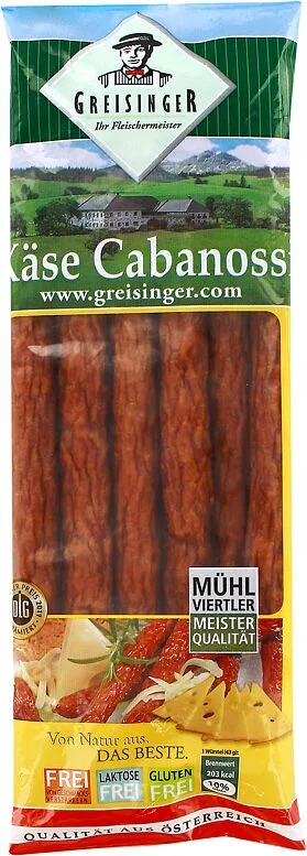 Sausage with cheese "Greisinger Kase Cabanossi" 200g 