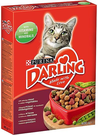 Կատուների կեր «Purina Darling» 300գ միս և բանջարեղեն