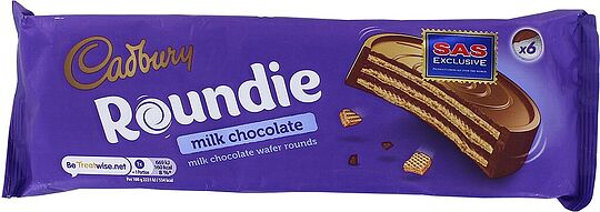 Վաֆլի՝ շոկոլադե կակաոյի միջուկով «Cadbury Roundie» 180գ