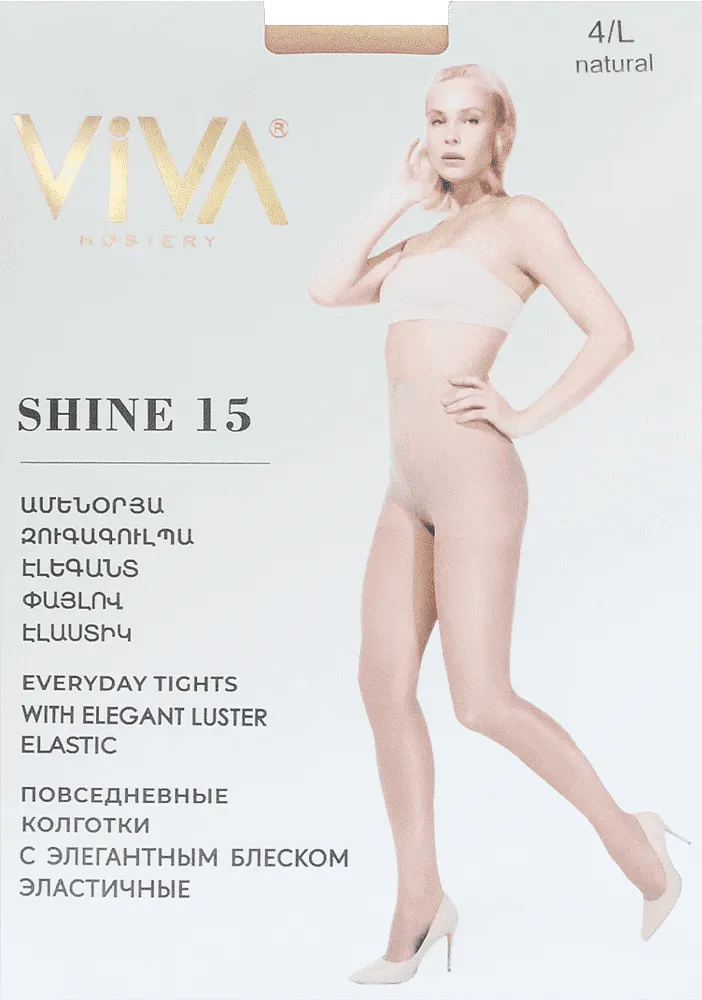 Natural tights "Viva Shine 15 Den 4-L"