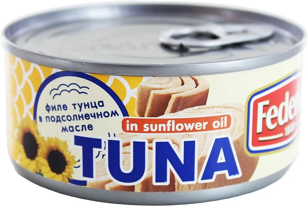 Tuna fillet in sunflower oil "Federici" 160g

