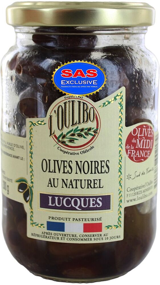 Black olives with pit "L'oulibo Lucques" 200g