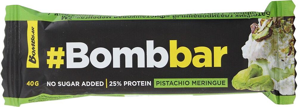 Բատոն սպիտակուցային «Bombbar Pistachio Meringue» 40գ

