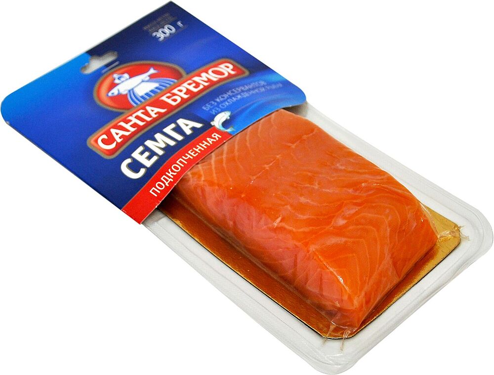 Smoked and cooked salmon 