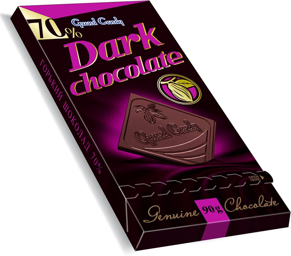 Шоколадная плитка горькая "Grand Candy" 90г 