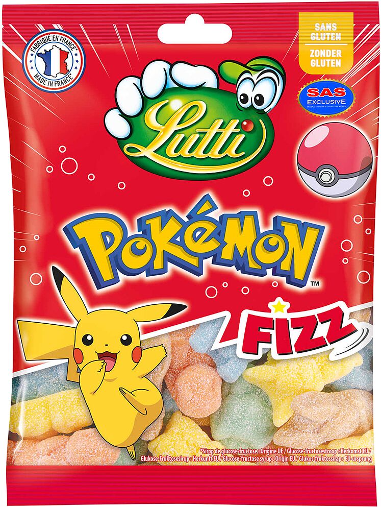 Конфеты желейные "Lutti Pokemon Fizz" 180г