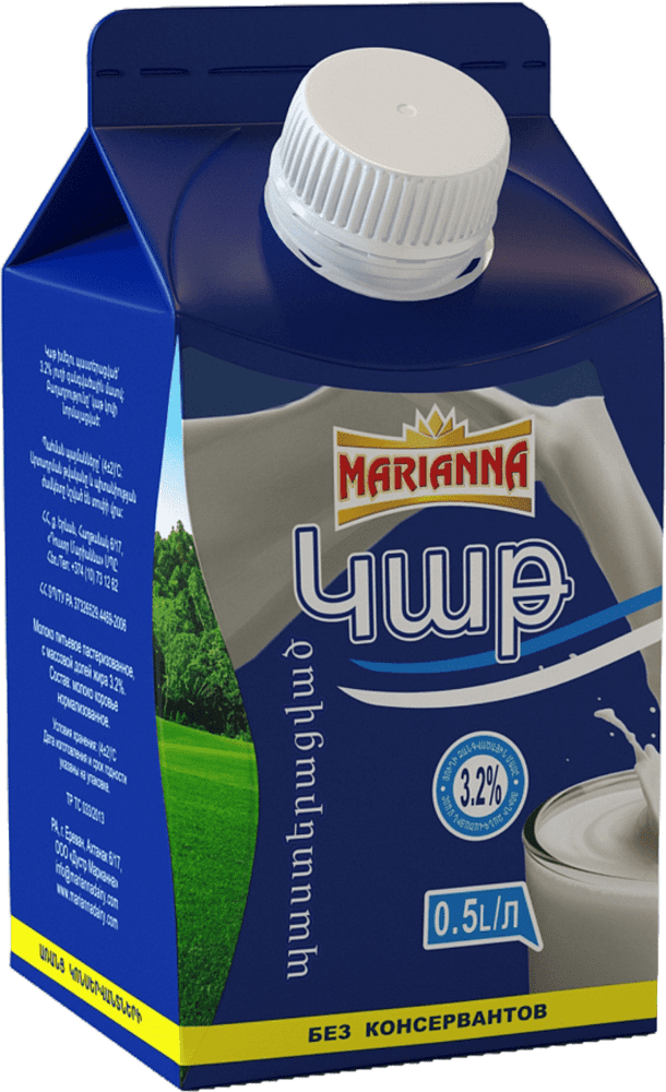Молоко "Marianna" 450мл, жирность:3.2%