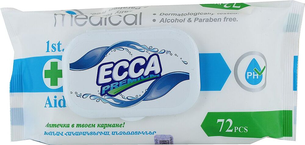 Wet wipes "Ecca Premium" 72pcs.