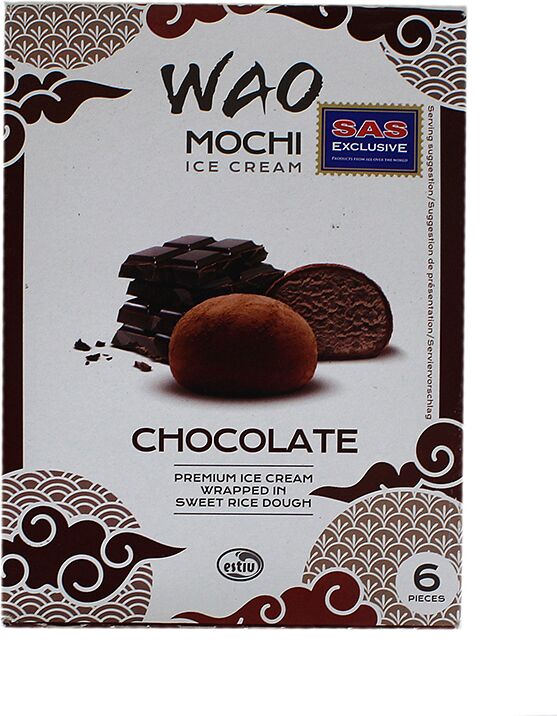 Chocolate ice cream "WAO Mochi" 210g