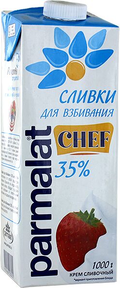 Cream for whipping "Parmalat Chef" 1л,  richness: 35%