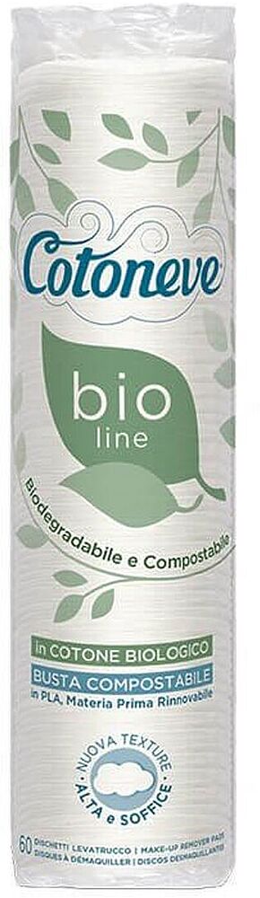 Cotton pads "Cotoneve Bio Line" 60 pcs
