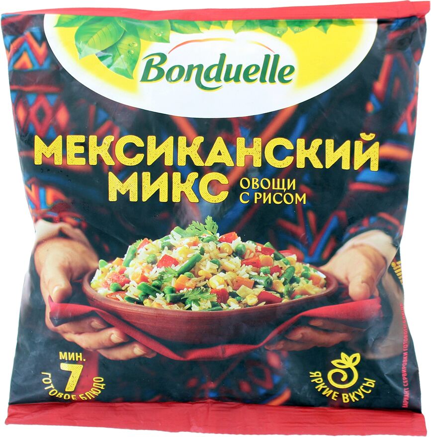 Овощи с рисом замороженные "Bonduelle Мексиканский Микс" 400г

