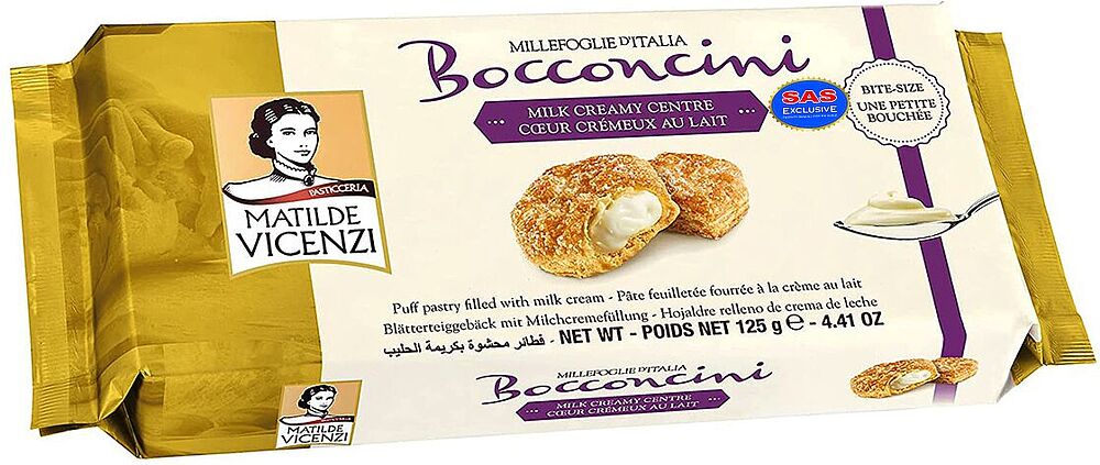 Cookies with milk cream "Matilde Vicenzi Millefoglie DItalia" 125g 