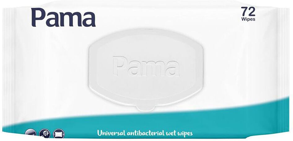 Antibacterial wet wipes "Pama" 72 pcs