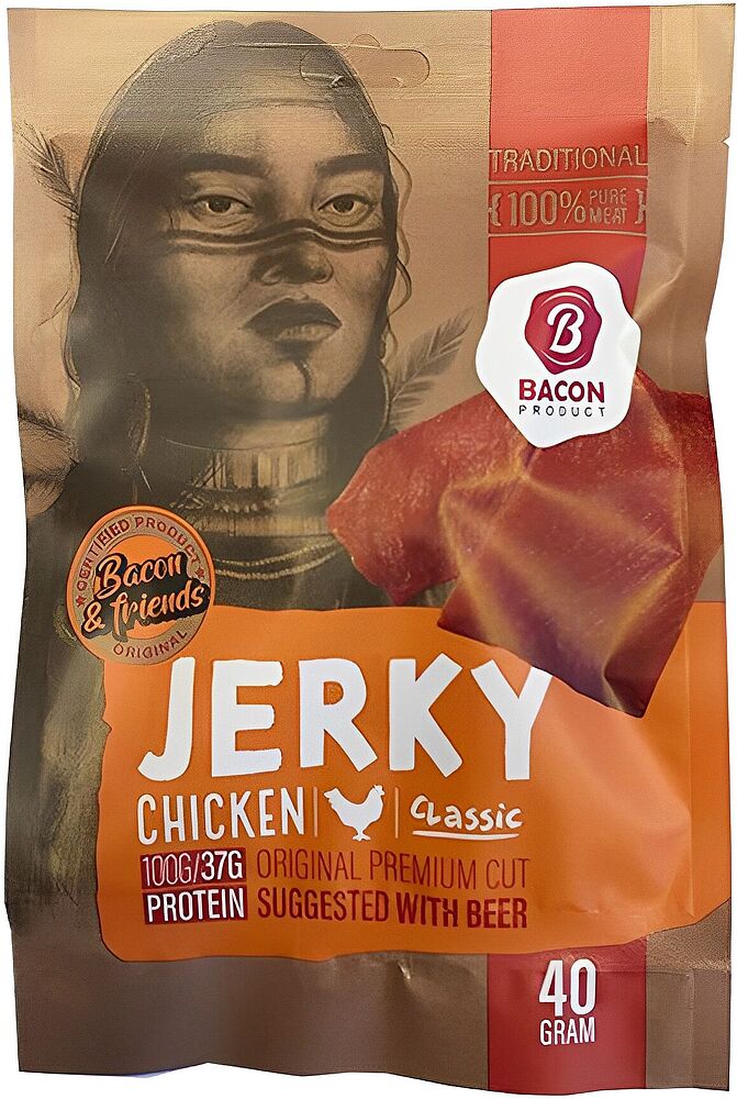 Chicken jerky "Bacon & Friends" 40g