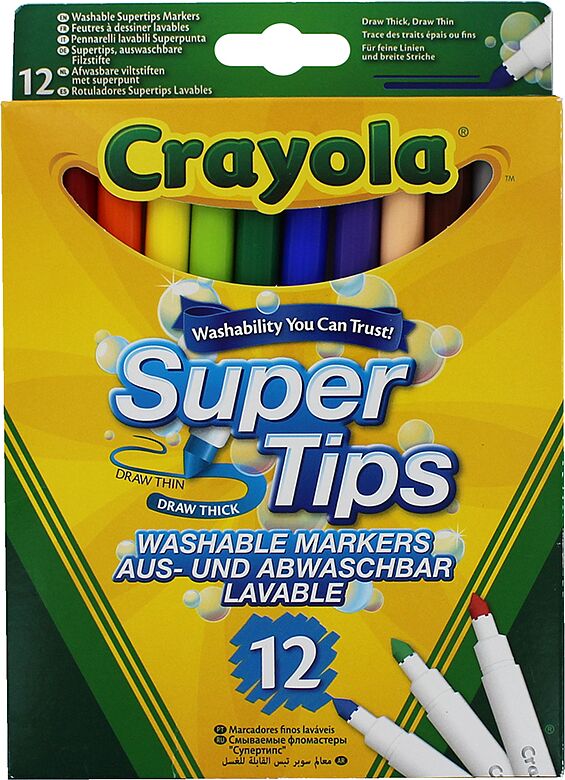 Colour felt tip pen "Crayola" 12 pcs