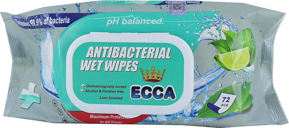 Wet wipes "Ecca" 72pcs.