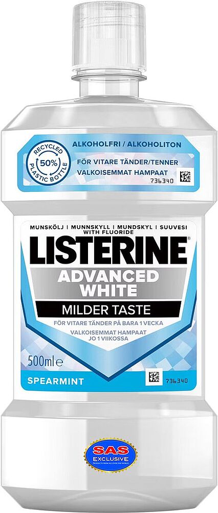 Բերանի խոռոչի ողողման հեղուկ «Listerine Advanced White» 500մլ
