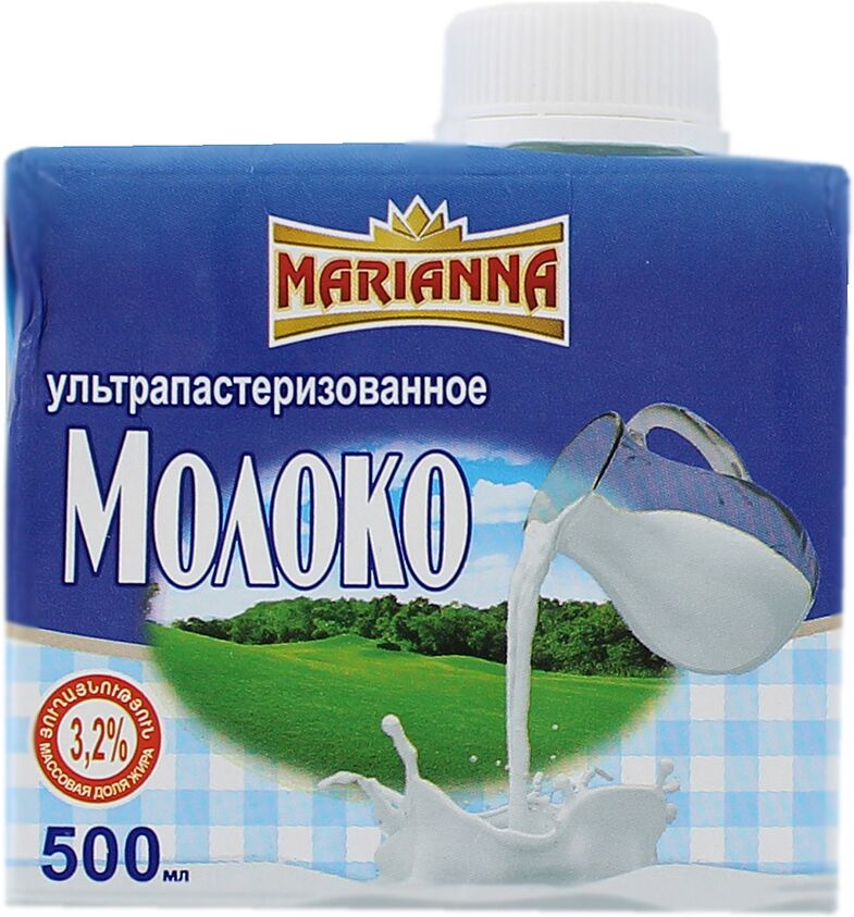 Milk "Marianna" 500ml, richness 3.2%
