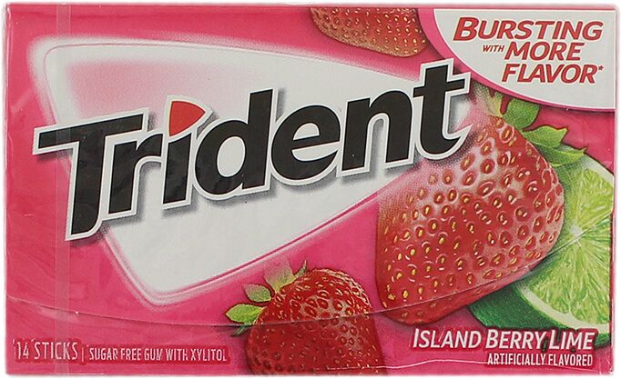 Chewing gum "Trident" Strawberry & lime