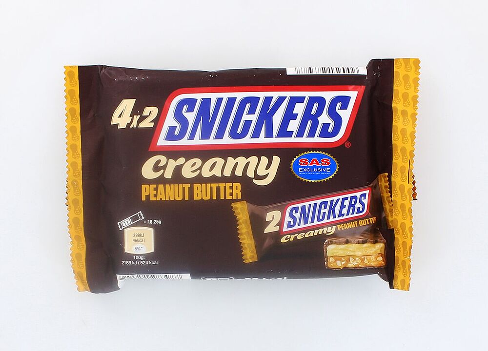 Шоколадный батончик "Snickers Creamy" 4*146г