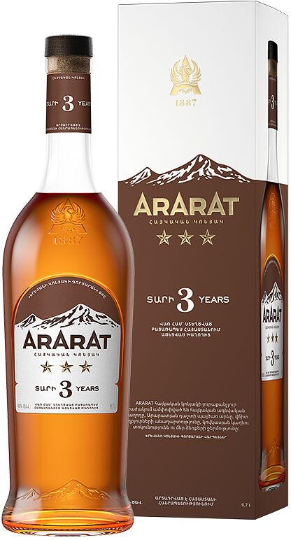 Cognac "Ararat 3*" 0.7l