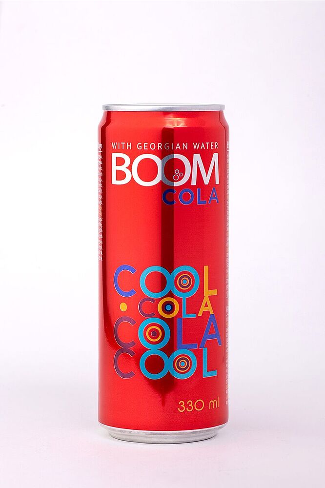 Refreshing carbonated drink "Boom" 330ml Cola