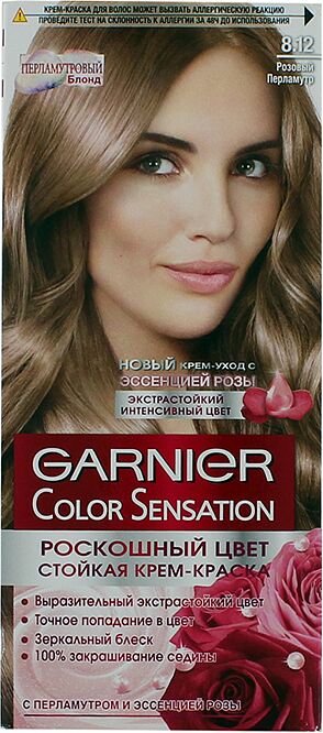 Hair dye "Garnier Color Sensation" #8.12
