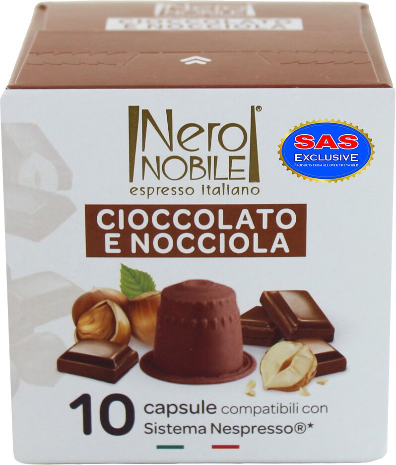 Coffee capsules "Nero Nobile Espresso Cioccolato e Nocciola" 70g
